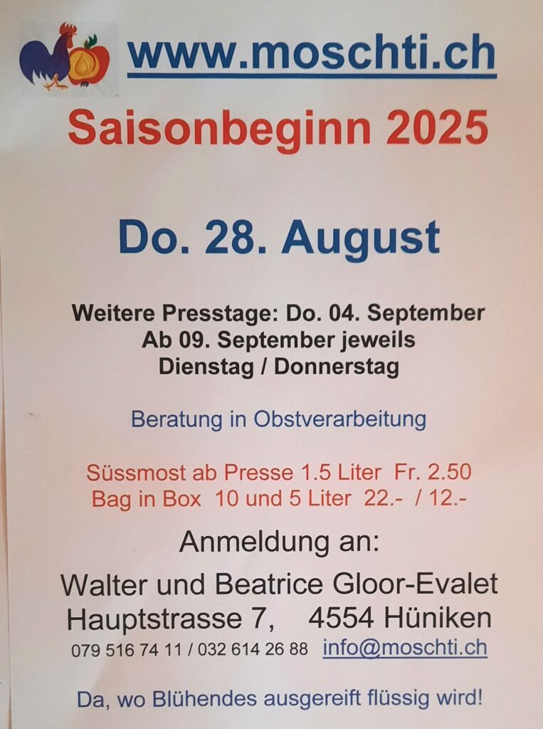 Saisonbeginn 2025